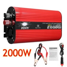 Car Power Inverter 2000W DC 12/24/48V to AC 110V Sine Wave Solar Grid Converter
