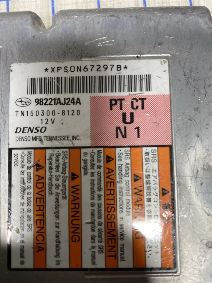 Módulo de control de retención Subaru Legacy 2012 98221AJ24A OEM 12 Foto 2 de 3