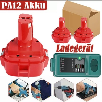 MARKENLOS 2X 5000mAh Akku für Makita / Ladegerät 12V PA12 1220 1200 1222 1233 Batterie DHL