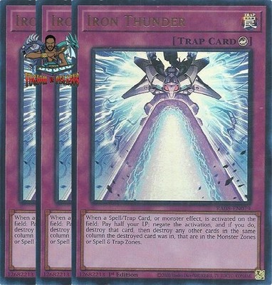 Yugioh! 3x Iron Thunder RA05-EN079 Ultra Rare 1st Ed NM