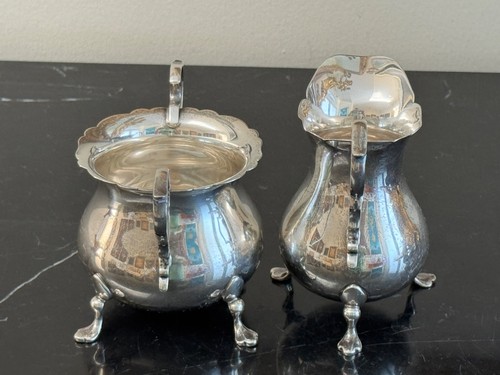 Antikes Gorham Sterling Silber Milchkännchen und Zuckerdose ohne Monogramm 273 Gramm - Bild 2 von 6