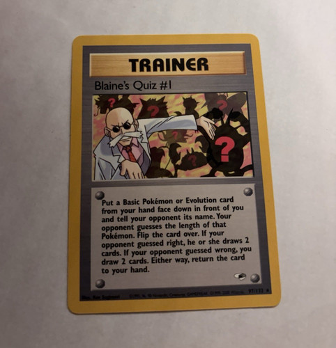 WOTC Blaine's Quiz #1 097/132 Gym Heroes Unlimited English Rare Regular