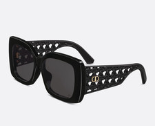 New Dior VeryDior S1F Black Gold Square Sunglasses 100%