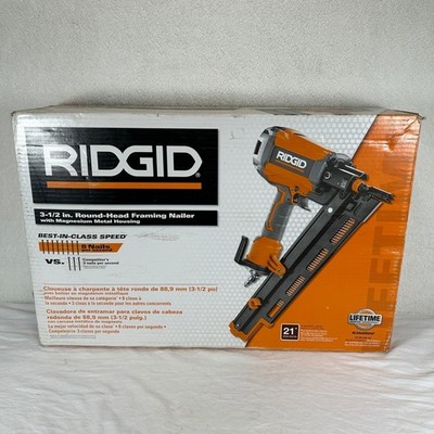 RIDGID R350RHF 3-1/2 in Round-Head Framing Nailer Pneumatic Magnesium Housing