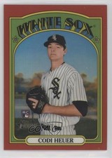 2021 Topps Heritage High Number Chrome Red Border Refractor /372 Codi Heuer 8o1