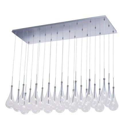 ET2 E20518-18PC Larmes LED 24-Light 18" Wide Polished Chrome Linear Pendant - Picture 1 of 2