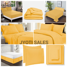 US Choice Bedding Collection 800 TC Egyptian Cotton Gold Solid