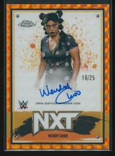 Wendy Choo 2025 Topps Chrome WWE NXT Orange Geometric Refractor /25 Auto