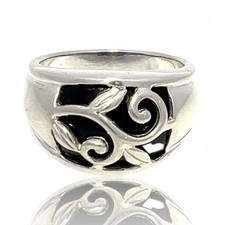 Sterling Silver Black Onyx Ring Size 10 KS1021866 