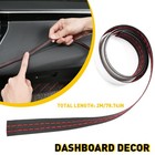2M PU Leather Car Dashboard Decor Line Strip Sticker Moulding Trim Accessories