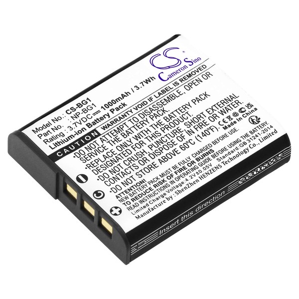 Batería Cameron Sino CS-BG1 1000mAh para Sony NP-BG1 / NP-FG1 Cyber-shot