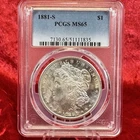 1881-S Morgan Silver Dollar PCGS MS65