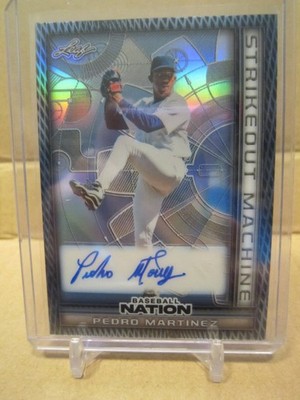 Pedro Martinez 2025 Leaf BB Nation ''K Mach'' SMA-PM1 Auto Sky Blue Ref 1/3