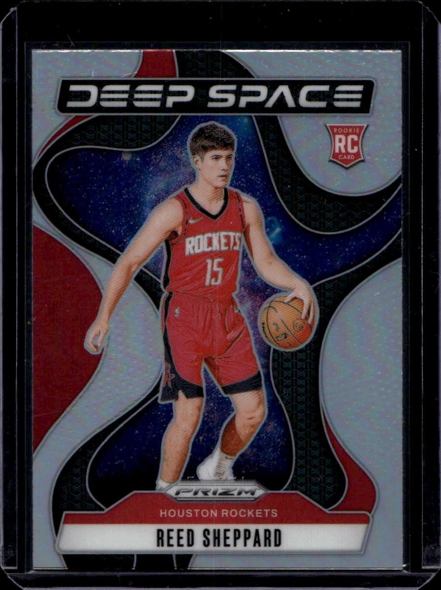 Reed Sheppard 2024-25 Panini Prizm Houston Rockets Deep Space Prizms Silver