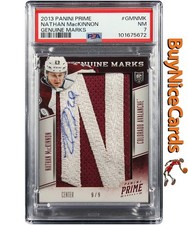 2013 Nathan Mackinnon Panini Prime Genuine Marks RC Rookie 9/9 Auto #GMNMK PSA 7