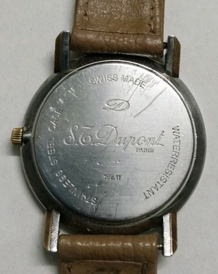 Vintage st dupont 199.11 steel/gold mens watch | eBay