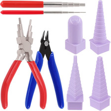 8Pcs Wire Looping Tool Set Including Wire Looping Mandrel, 6 in 1 Bail M