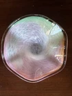 Vintage Pastel Mid century Murano Style art glass bowl 10.5”