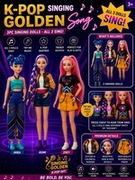 Kpopp Demon Hunters  Set Of 3 Golden song Singing Dolls.Post Same day/ next Day.