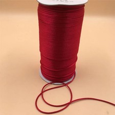 2mm Red Satin Cord Thread Chinese Knot Macrame Cord Bracelet Braided String DIY