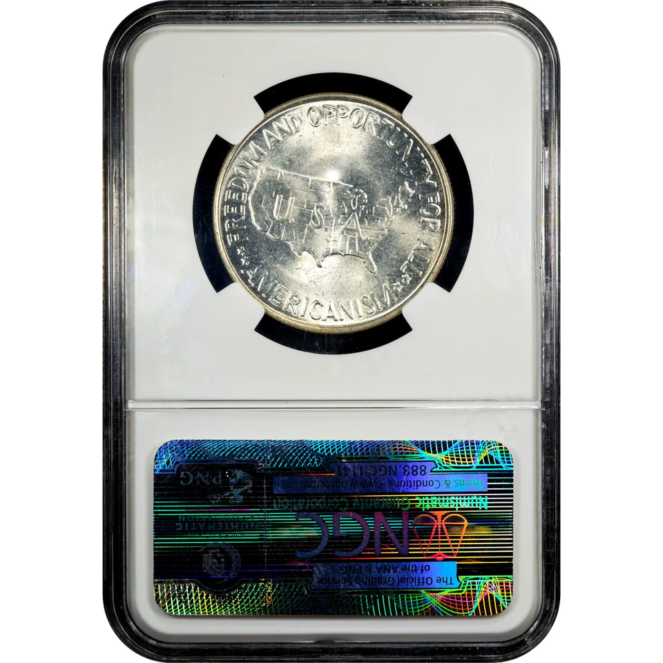 1952 Washington-Carver Commemorative Half 50c NGC MS66 CAC - Image 3 of 4