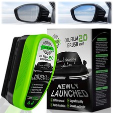 2025 New Automotive Oil Film Cleaning Brush, Clear Vision Glass Cleaner,
