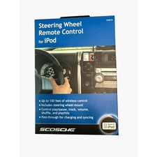 Scosche IPNRFCR Steering Wheel Remote Control for iPod Wireless RF Black NEW