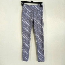 BCBG Maxazria Purple Marbled High Waisted Ankle Leggings Small workout active