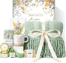 Self Care Gifts for Women Spa Gift Basket Birthday Sage Green