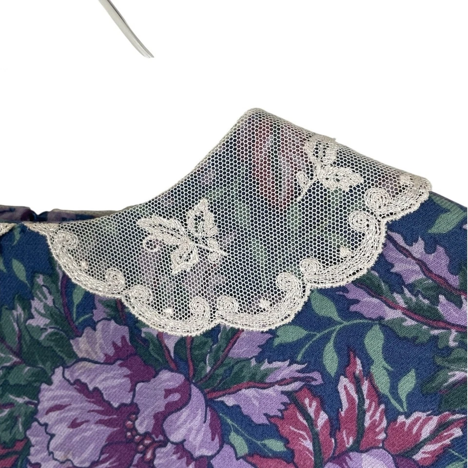 Vestido De Colección Laura Ashley Madre e Niño Algodón Floral Encaje Casa Niñas 5/6 Años Foto 4 de 4