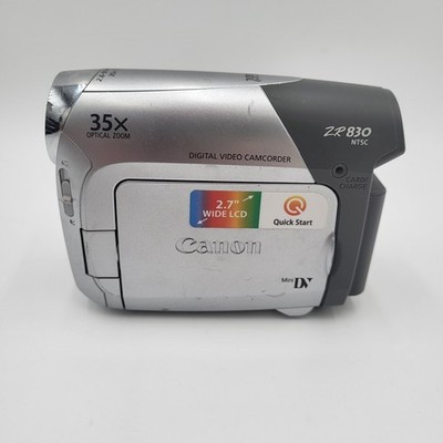 Canon MiniDV ZR830 Camcorder Video Camera With Manual and Case