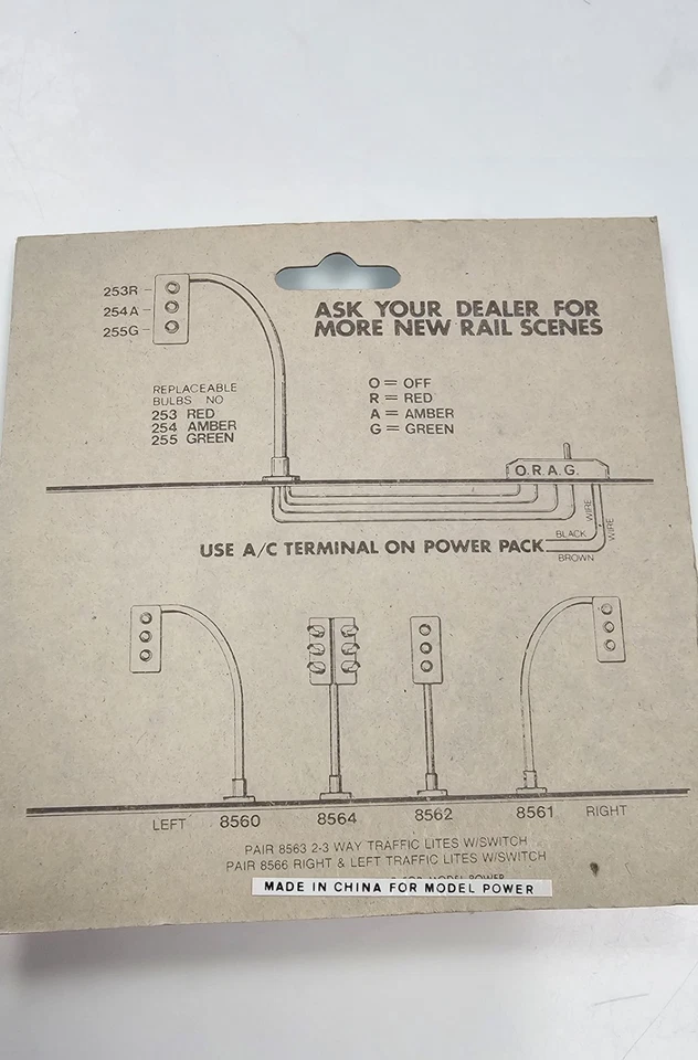 Model Power N Scale Road Scenes 4 Way Slide Switch Traffic Signal NOS - Image 4 of 4