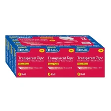 BAZIC Transparent Tape Refill, Clear Glossy Finish Adhesive Tapes 1-Pack
