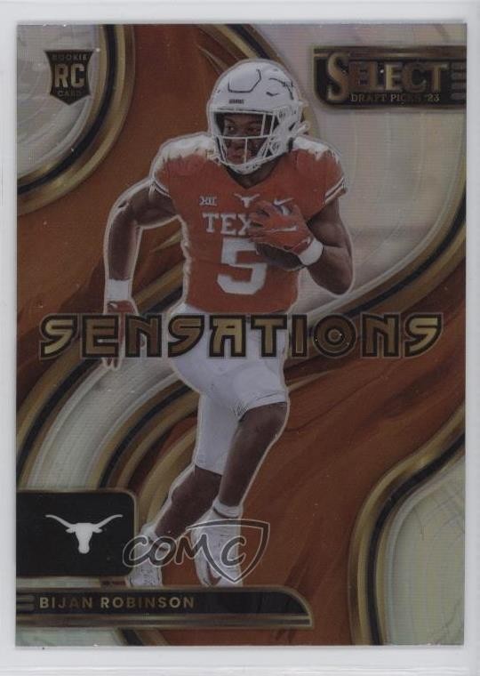 2023 Select Draft Picks Sensations Silver Prizm Bijan Robinson Rookie RC 15ik