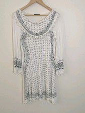 Dolce & Gabbana Womens Shirt Dress Size 10 White Pullover Paisley