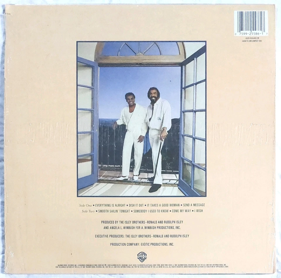 The Isley Brothers "Smooth Sailin'" 1987 US Warner Bros Label 12" 33rpm LP - Image 2 of 4
