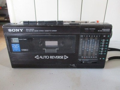 SONY FM/MW/SW 9 BAND STEREO CASSETTE CORDER 1 WA-&8000