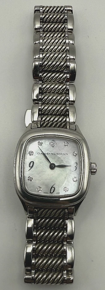 David Yurman Thoroughbred Steel & Diamond Dress Watch T304-XS NB SML Wrist Size - Image 3 of 4