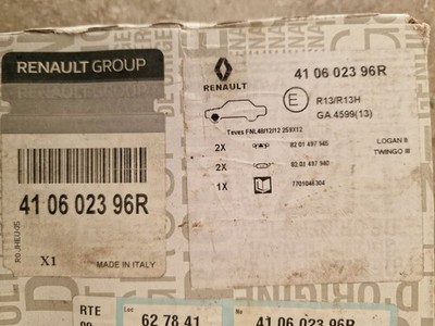 GENUINE NEW DACIA LOGAN SANDERO FRONT BRAKE PADS 410602396R