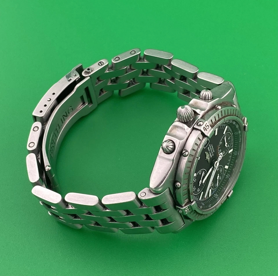 Breitling Chronomat Blackbird A13350 Stealth 40mm Steel Chronograph Watch - Image 4 of 4