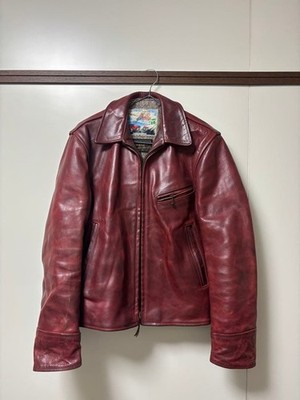 AERO LEATHER Half Belt Belted Horsehide Leather Jacket Size 36 | eBay