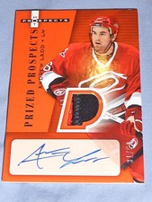 05-06 Hot Prospects Andrew Ladd AUTO / PATCH RC 31/50 2CLR RED HOT PRIZED 