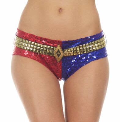 DC Suicide Squad Harley Quinn DELUXE Sequins Halloween Cosplay Costume Accessory