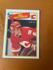 1988-89 O-Pee-Chee Set Break OPC #238 Ric Nattress RC - Calgary Flames NRMT