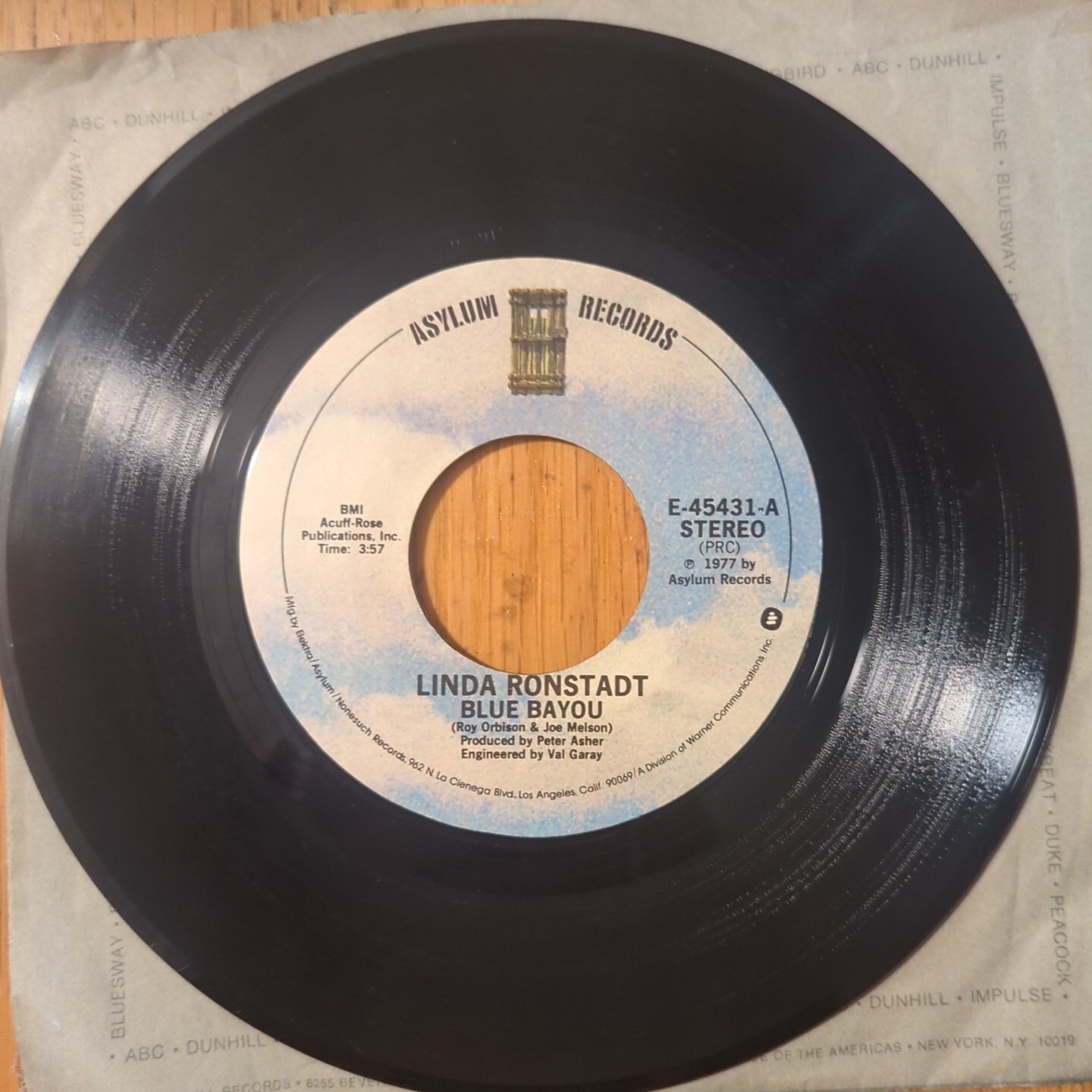 Linda Ronstadt, Blue Bayou / Old Paint E-45431