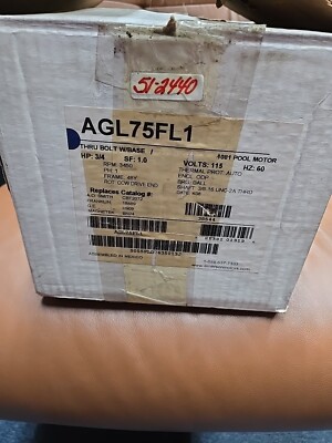 Emerson. AGL75FL1 Motor, US Motor, 0.75hp, 115v, 1-Speed, 48Y Frame
