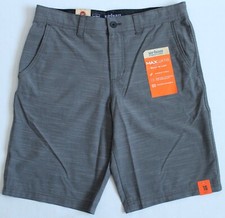 Urban Pipeline Boys 16 Husky Hybrid Textured Flat Front Shorts Castlerock Gray