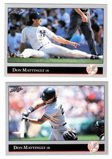 1992 Leaf Regular & Preview Card DON MATTINGLY (nrmt) New York Yankees  (A)