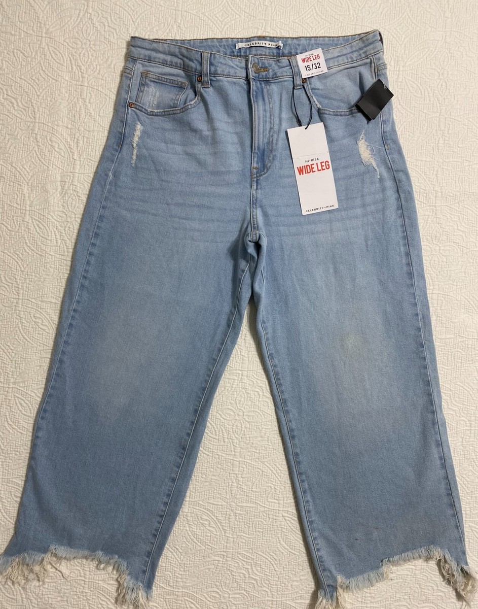 Celebrity Pink Women's Jeans Sz 15/32 Blue Hi-Rise Wide Leg
