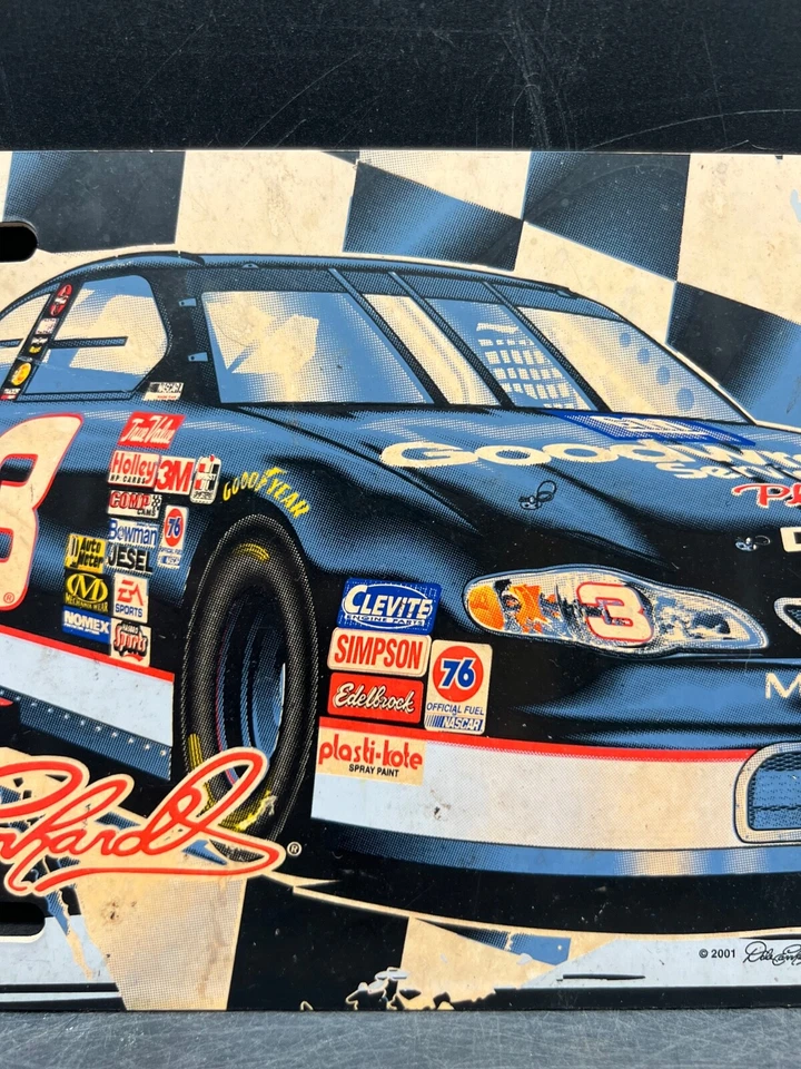 Etiqueta de carreras Nascar vintage matrícula Dale Earnhardt Goodwrench 2001 plástico Foto 3 de 4